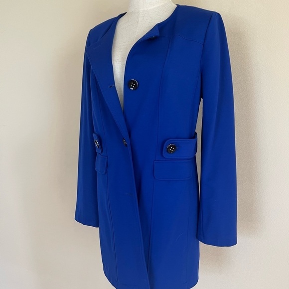 Chicos Blue Duster Coat - Picture 10 of 16